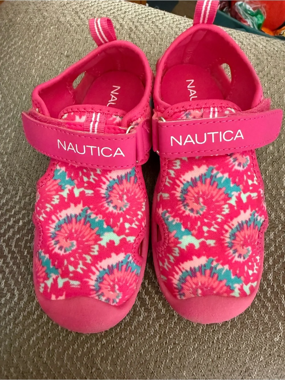 Nautica Kids Pink Tie-Dye Pattern Water Shoes